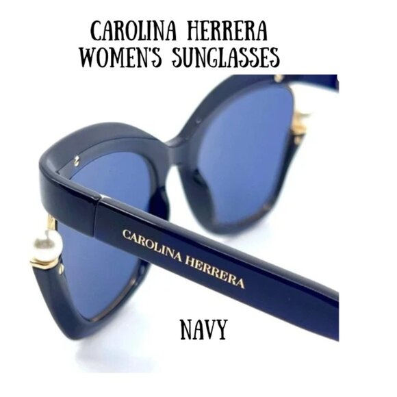 New CAROLINA HERRERA Sunglasses CH0002/S PJPKU NEW!!! Navy main image 4